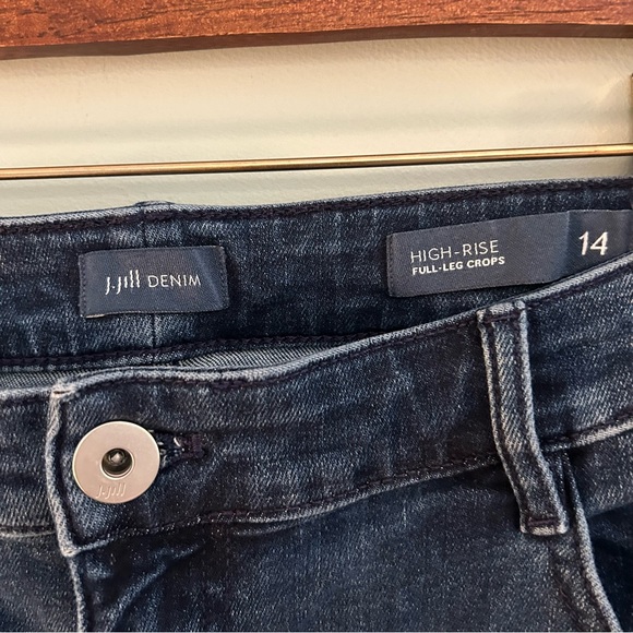 J.Jill Hi-Rise Full Leg Crops Denim Pants. Size 14. - Picture 2 of 9